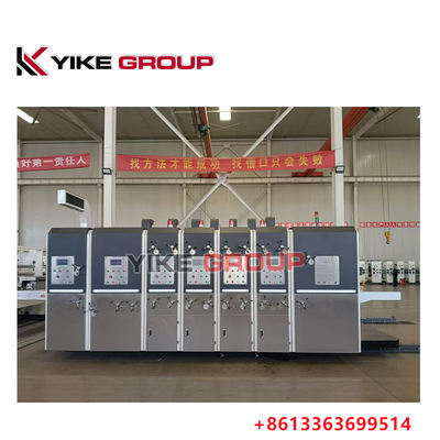 Yk-1228 loodrandvoederprinter slotter die cutter machine voor gegolfde karton