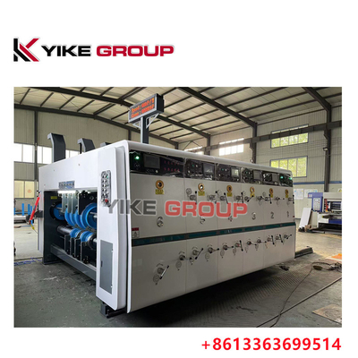 YK-1426 Lead Edge Flexo Printer Slotter Die Cutter Machine voor het maken van kartonnen dozen