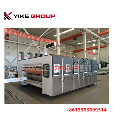 Yk-1228 loodrandvoederprinter slotter die cutter machine voor gegolfde karton